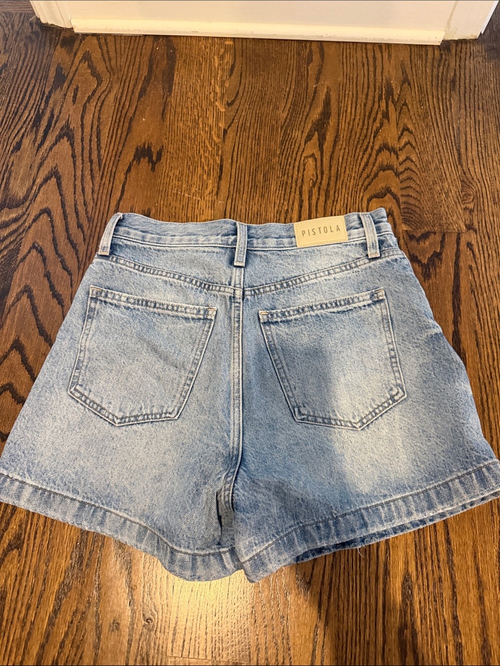 Pistola Saige Classic Light Blue Denim Women's Shorts - Picture 2 of 2